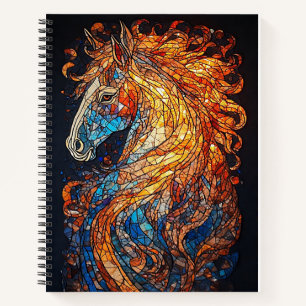Stained Glass Horse Design Notebook