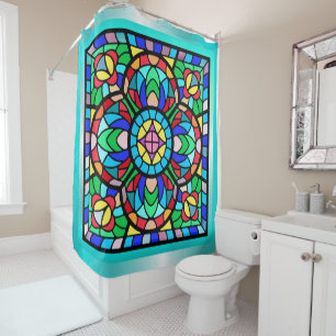 Stained Glass Image SHOWER CURTAIN