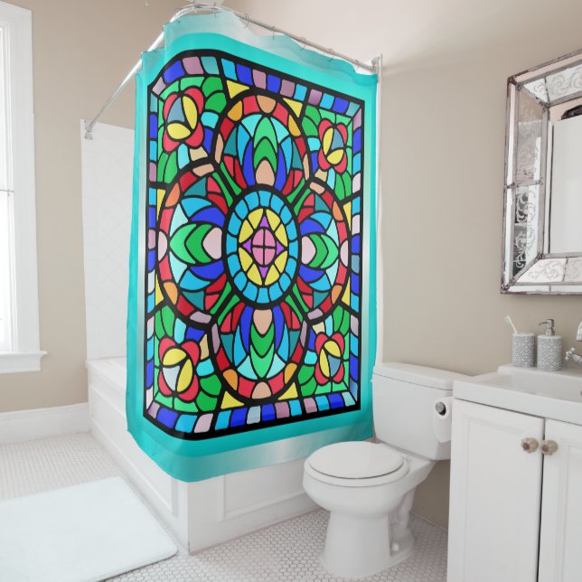 Stained Glass Image SHOWER CURTAIN (In Situ)