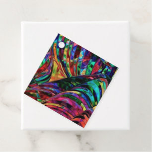 Stained Glass in Jewel Tones Abstract Gift Tags