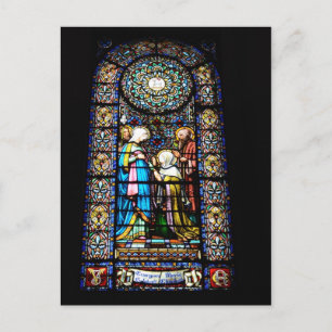 Stained Glass in Montserrat Postcard