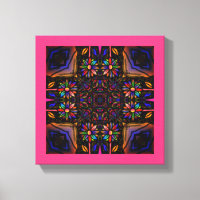 Stained Glass Inspired Daisies original wall art