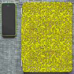 Stained Glass   iPad Mini Cover<br><div class="desc">Glowing Elegance,  shines forth,  from this graphic art,  in vibrant,  colours of; yellow,  orange,  olive-green,  brown,  and black-which is digitally-edited,  into this Mosaic,  pattern.</div>