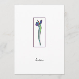 Stained Glass Iris 2 - CP Invitation