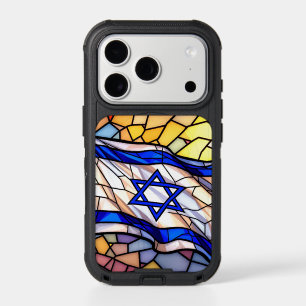 Stained Glass Israel Flag Mosaic Judaica Art 
