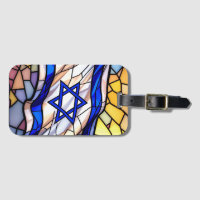 Stained Glass Israel Flag Mosaic Judaica Art 