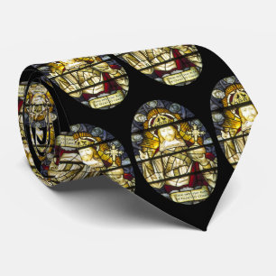 Stained Glass Jesus Christ King Catholic Tie