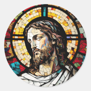 Stained Glass Jesus Design Stickers