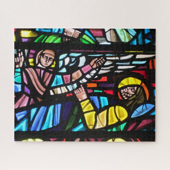 stained glass jesus jigsaw puzzle (Horizontal)