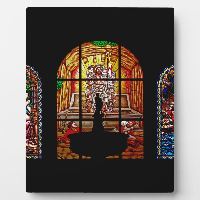 stained glass jesus plaque (Front)