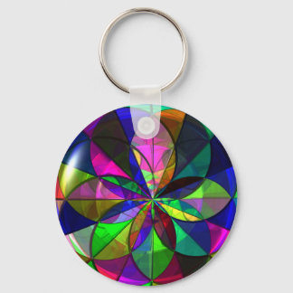 Stained Glass Kaleidoscope Keychain