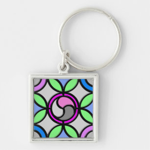 STAINED GLASS KEY RING