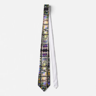 Stained Glass Lattice Vines Tie