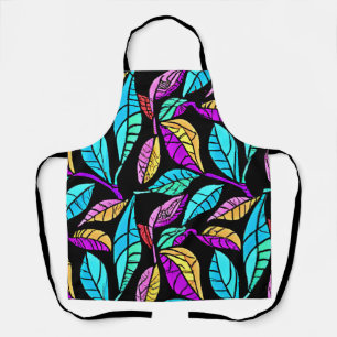 Stained Glass Leaves Design Apron