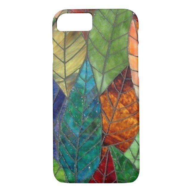 Stained Glass Leaves iPhone 7 case (Back)