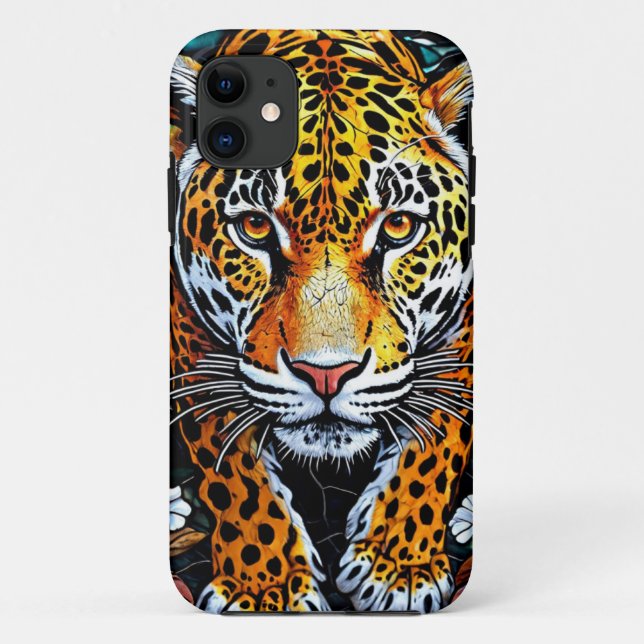 Stained glass leopard Case-Mate iPhone case (Back)