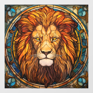 Stained Glass Lion Window Cling