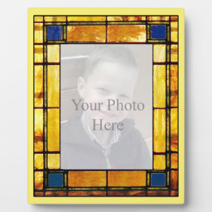 Stained Glass Look Custom Photo Display Plaque