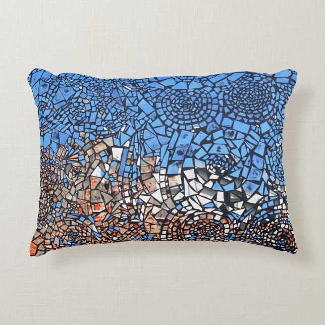 Stained Glass look mosaic abstract Decorative Cushion (Front)