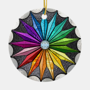 Stained Glass Look - SRF Ceramic Tree Decoration