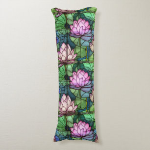 Stained Glass Lotus Body Pillow