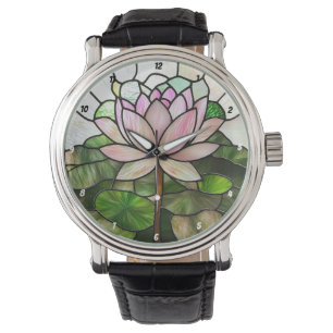 Stained Glass Lotus Flower Watch