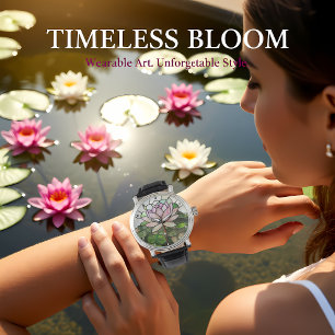 Stained Glass Lotus Flower  Watch