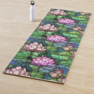Stained Glass Lotus Yoga Mat