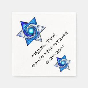 Stained Glass Magen David (Personalised) Napkin