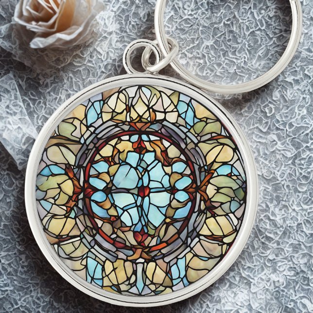 Stained Glass Mandala Keychain (Creator Uploaded)