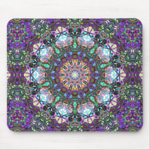 Stained Glass Mandala Mouse Mat