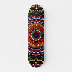 Stained Glass Mandala Skateboard