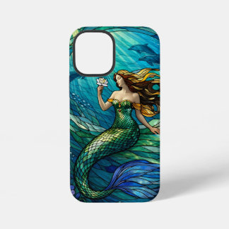 Stained Glass Mermaid Art iPhone 12 Mini Case