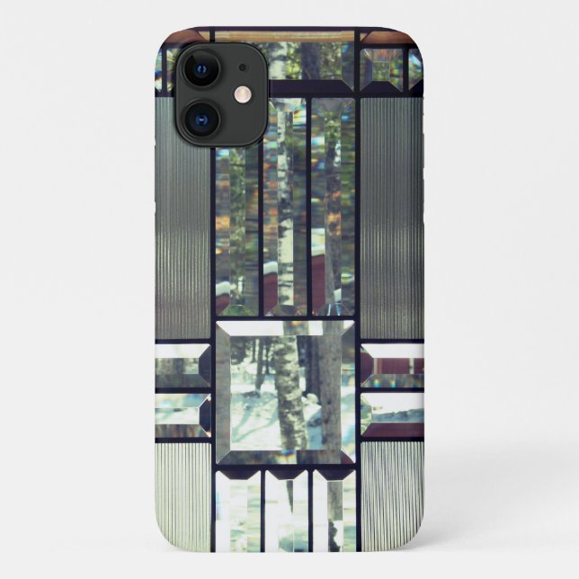 Stained glass metallic look silver grey black Case-Mate iPhone case (Back)