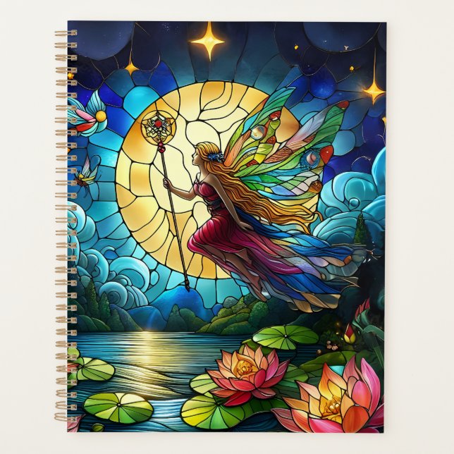 Stained Glass Moonlight Flight Fairy  Planner (Front)