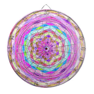 Stained Glass Mosaic Abstract #4 Dartboard