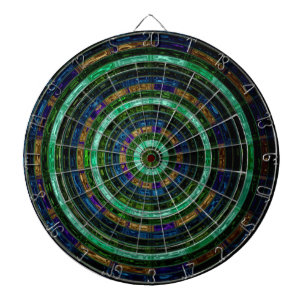 Stained Glass Mosaic Abstract Dartboard