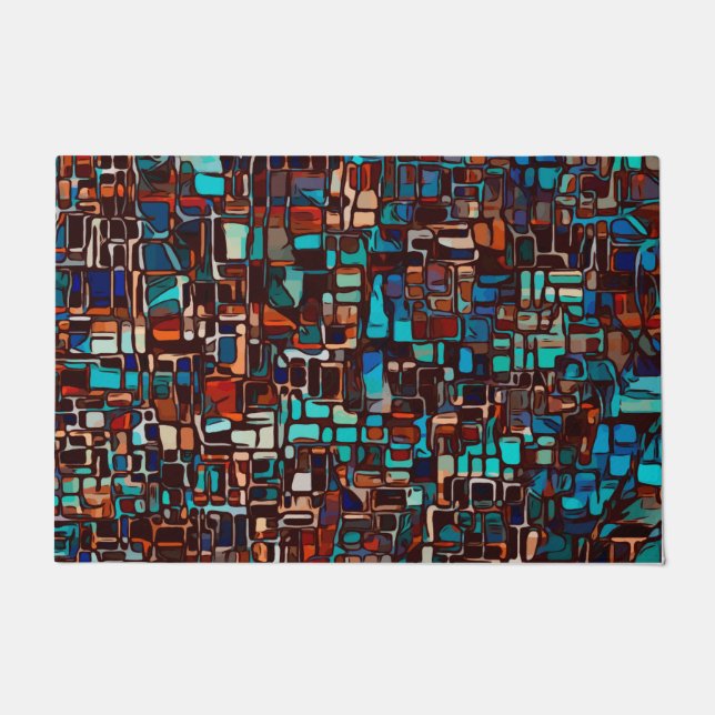 stained glass mosaic abstract doormat (Front)