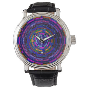 Stained Glass Mosaic Abstract Watch