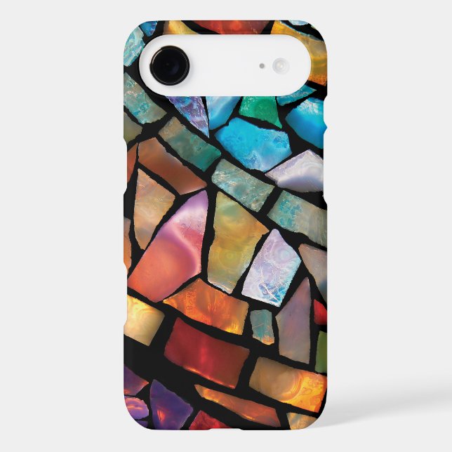 Stained Glass Mosaic Fiesta Fun iPhone 7 Case (Back)