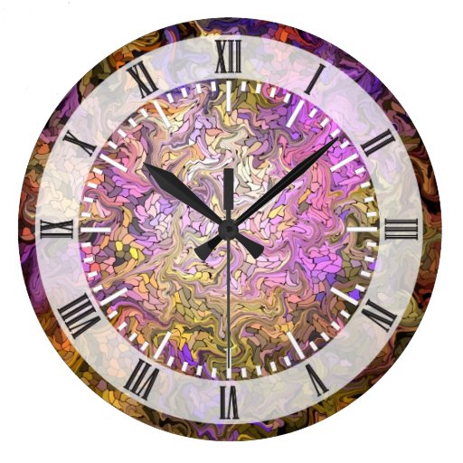 Image of Stained Glass Mosaic Large Clock
