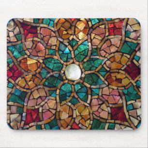 Stained Glass Mosaic Mousepad "Autumn Star"