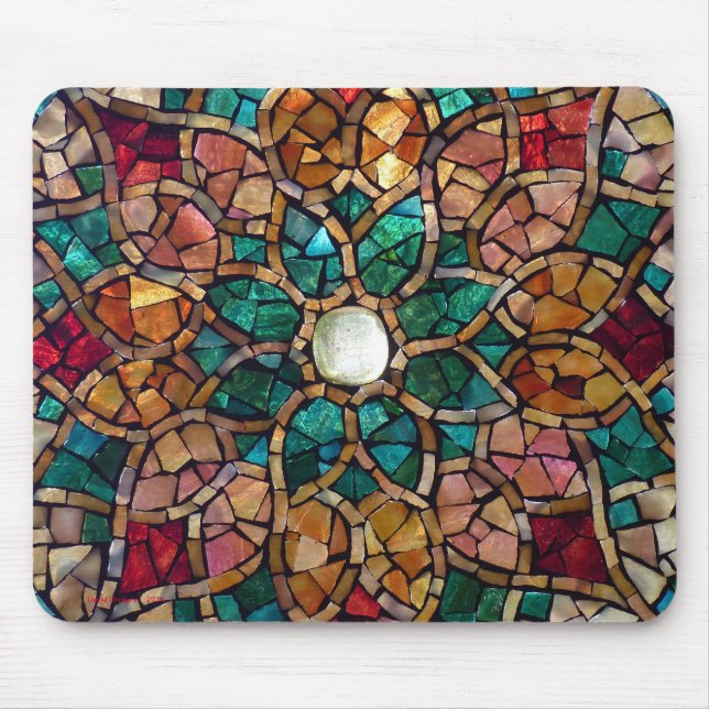Stained Glass Mosaic Mousepad "Autumn Star" (Front)
