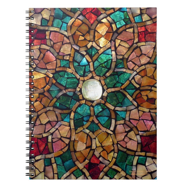 Stained Glass Mosaic Notebook "Autumn Star" (Front)