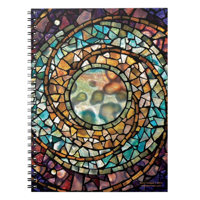 Stained Glass Mosaic Notebook "Music of  Spheres" (Front)