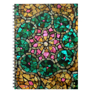 Stained Glass Mosaic Notebook "Pearl Star"