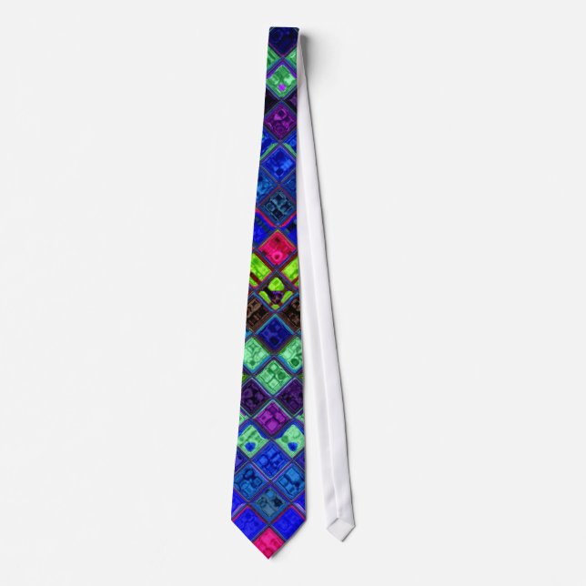 Stained Glass Mosaic Pattern #2 Tie (Front)