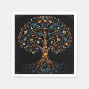 Stained Glass Mosaic Tree Napkin