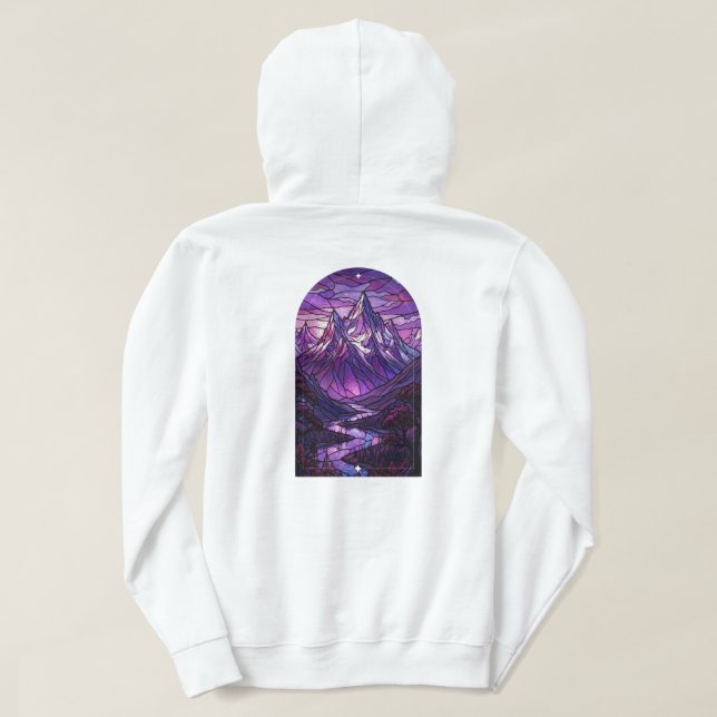 Stained Glass Mountain Hoodie (Design Back)