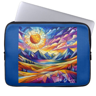 Stained Glass Mountain Laptop Sleeve